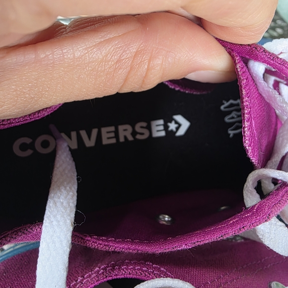 Converse Women's Purple and Blue Sneakers - Picture 5 of 7